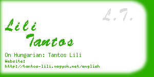 lili tantos business card